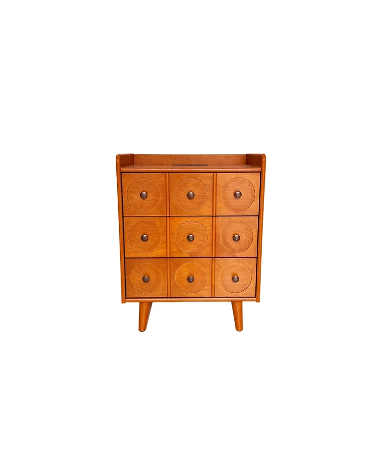 Streamdale Furniture 3-Drawer End Table with Charging Station and Usb Ports