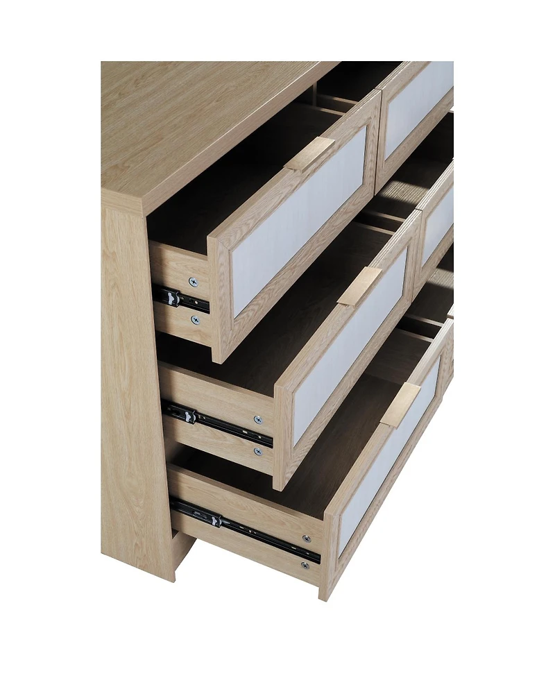 Streamdale Furniture Transitional 6-Drawer Farmhouse Dresser