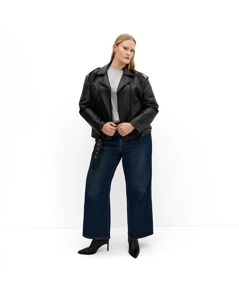 City Chic Plus Julie Zip Biker Jacket
