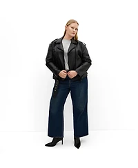 City Chic Plus Julie Zip Biker Jacket