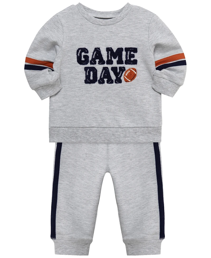 Little Me Baby Boys' Game Day Graphic Sweatshirt and Pants, 2-Piece Set