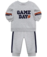 Little Me Baby Boys' Game Day Graphic Sweatshirt and Pants, 2-Piece Set