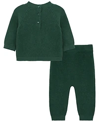 Little Me Baby Boys' Holiday Deer Graphic Sweatshirt and Pants, 2-Piece Set