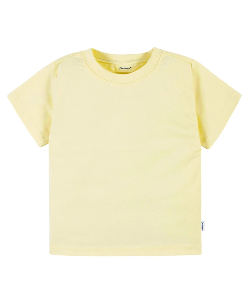 Gerber Toddler Boys' 2T- 5T 5-Pack Short Sleeve T-Shirts