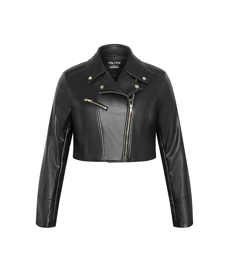 City Chic Women's Amira Faux Leather Jacket