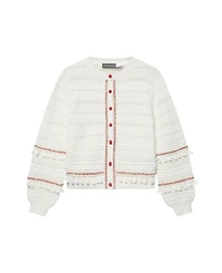 Mint Velvet Women's Cotton Blend Tassel Cardigan