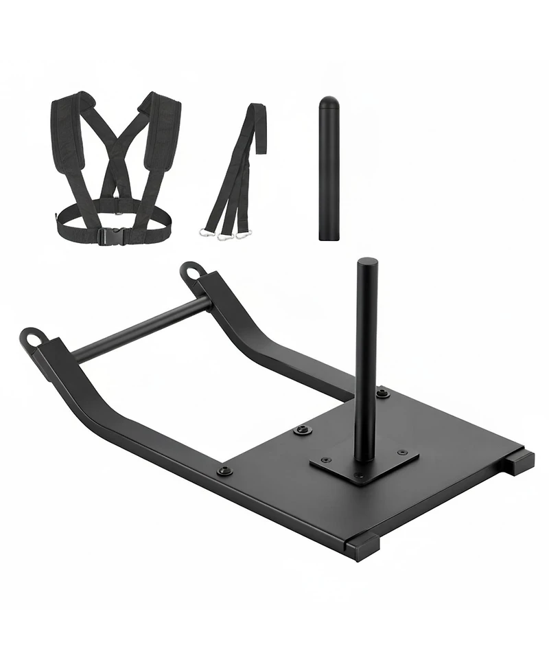 Hongge Compact Drag Training Sled Q235 Steel with Harness and Pulling Strap for Speed and Strength Work