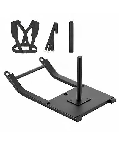 Hongge Compact Drag Training Sled Q235 Steel with Harness and Pulling Strap for Speed and Strength Work
