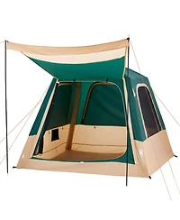 Hongge 4 Person Inflatable Cabin Camping Tent with Rechargeable Pump Tpu Air Tubes and 5 Mesh Windows