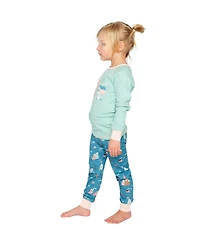 Deux par Little and Big Girl 6-12 Cotton Two Piece Pajama Set House Print