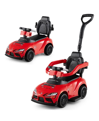 Hongge 3-in-1 Licensed Toddler Push Car with Parent Handle and Ride-On Modes, Ages 1.5-5