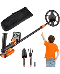 Hongge Kids Metal Detector with 6 in IP68 Waterproof Search Coil and Lcd Display for Young Treasure Hunters