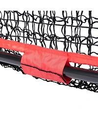 Hongge 7 x 7 ft Baseball and Softball Practice Net with Strike Zone Batting Tee and Ball Collector
