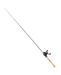 Hongge IM7 Carbon Fiber Baitcasting Rod and Reel Combo 6.5 ft with Cork Handle and Ceramic Ring Guides
