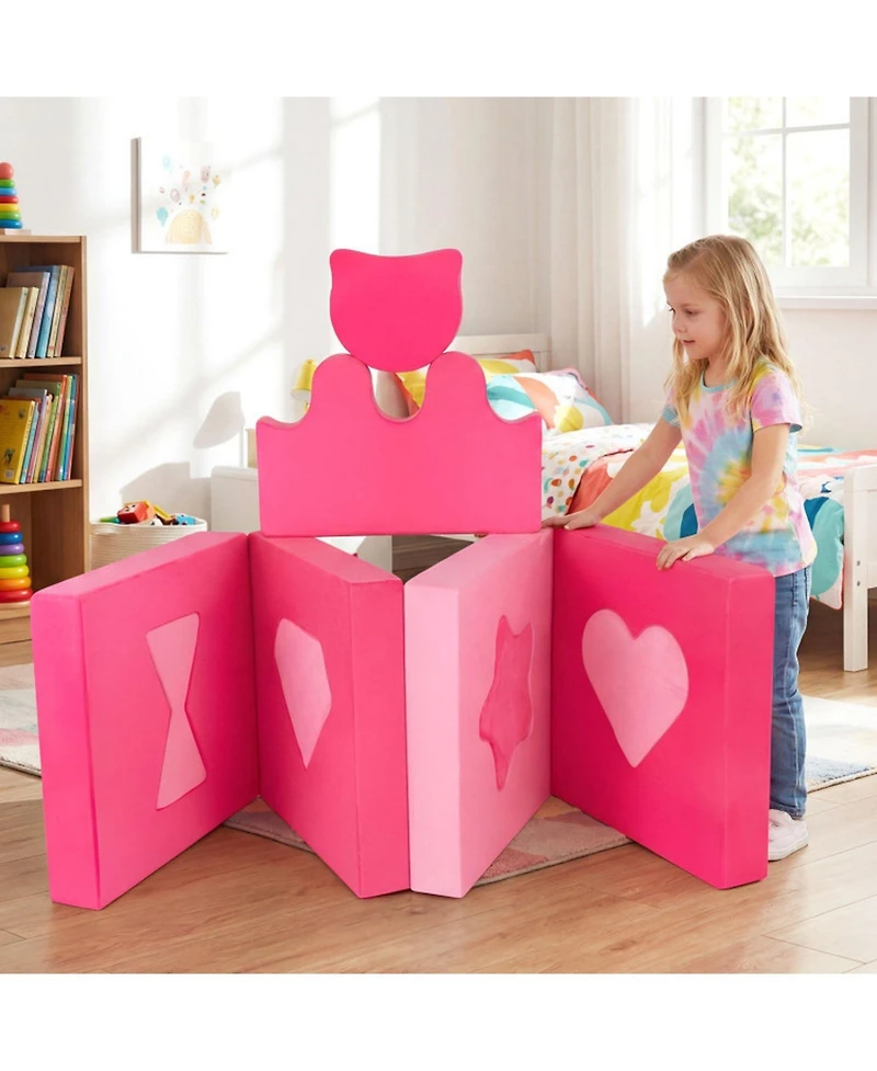 Hongge 14-Piece Modular Kids Play Couch with Washable Covers