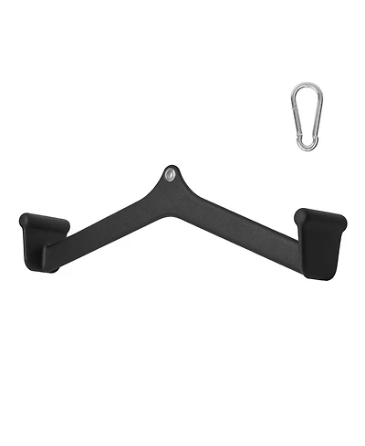 Hongge Lat Pulldown V-Bar Cable Machine Attachment Solid Steel with Rubber Coated Grips Rated to 1212 lbs
