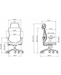 gaomon Ergonomic Y-Frame Office Chair with Lumbar Support, Adjustable Swivel, Padded Seat, Smooth Casters for Home and Living Room Use