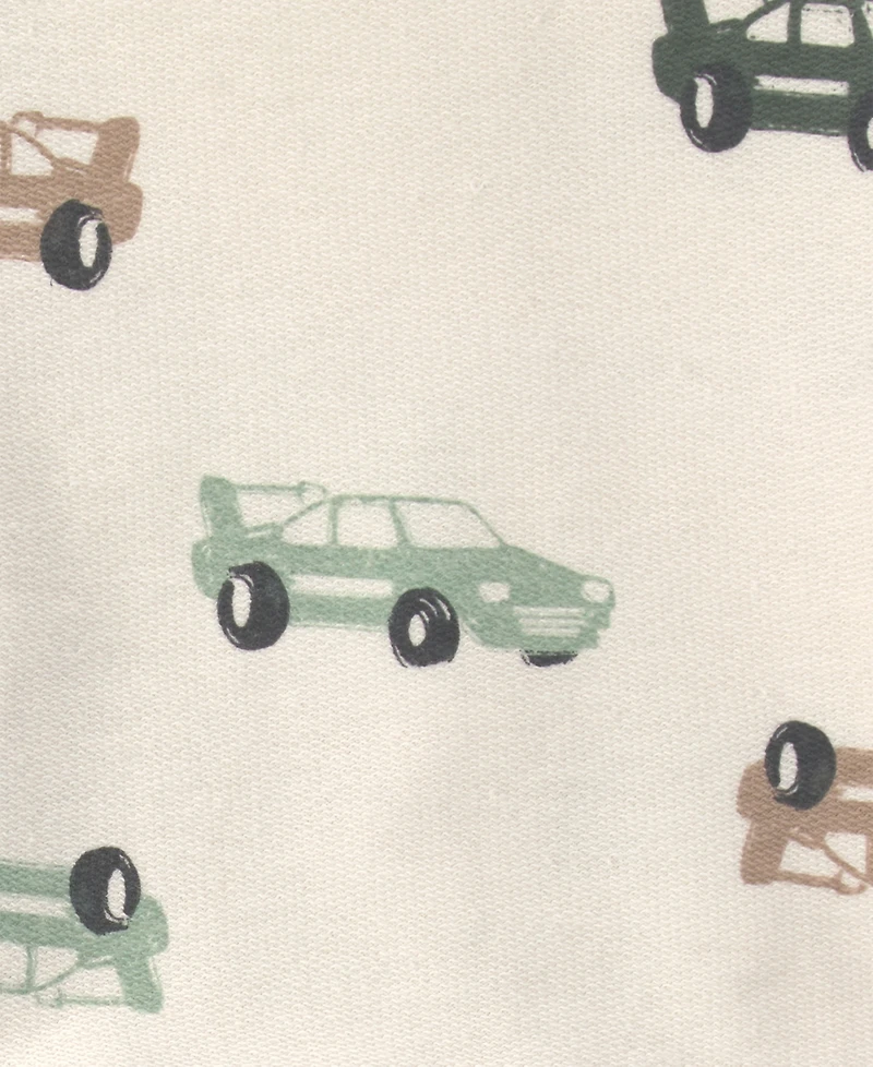 Carter's Baby Boys' Car French Terry Short-Sleeve T-Shirt and Pants, 2-Piece Set