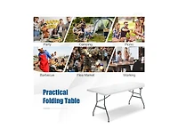 Mountaintop Portable Folding Camping Table with Carrying Handle for Picnic