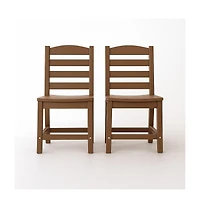 Clihome Modern Hdpe Outdoor Dining Chairs Set of 2