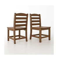 Clihome Modern Hdpe Outdoor Dining Chairs Set of 2