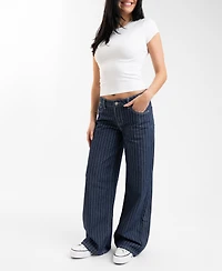 Em & Cass Women's Mid-Rise Wide-Leg Jeans