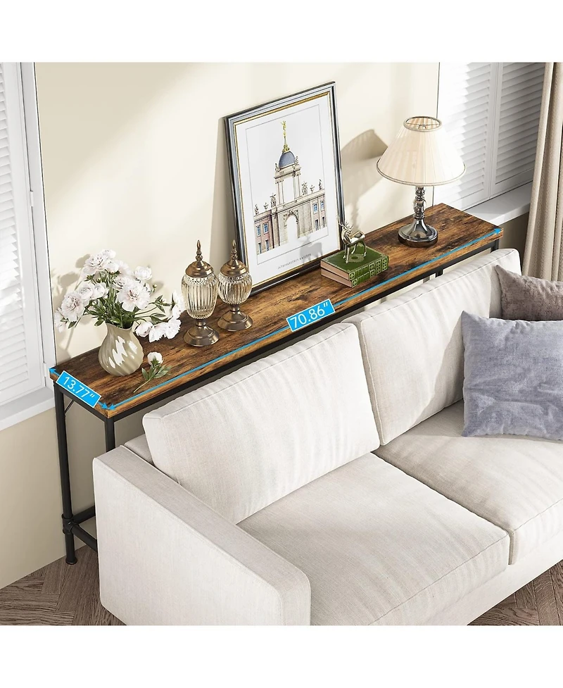 Tribesigns 70.9" Extra Long Console Table, Rustic