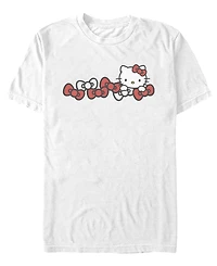 Fifth Sun Men's Hello Kitty And Bows Graphic T-Shirt