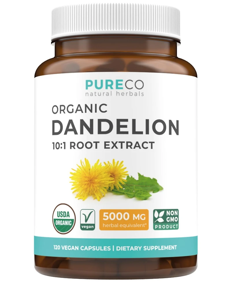 Pure Co. Dandelion Capsules, 120 Count