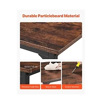 Slickblue Modern Office Computer Desk with Large Legroom, Metal Frame Workstation for Study and Gaming