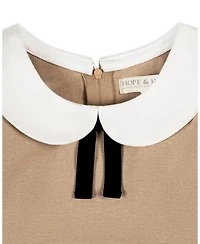 Hope & Henry Little Girls (6 - 12) French Look Ponte Dress with Bow