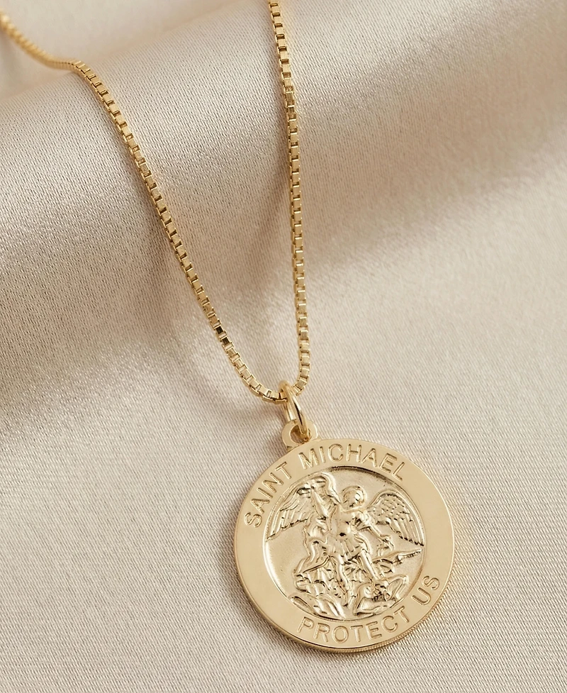 The M Jewelers Saint Michael Medal Necklace