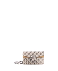 Pre-Owned Gucci Super Mini Dionysus Bag Gg Coated Canvas