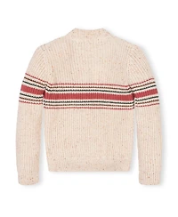Hope & Henry Little and Big Girls (Xxs - L) Organic Mock Neck Sweater with Buttons