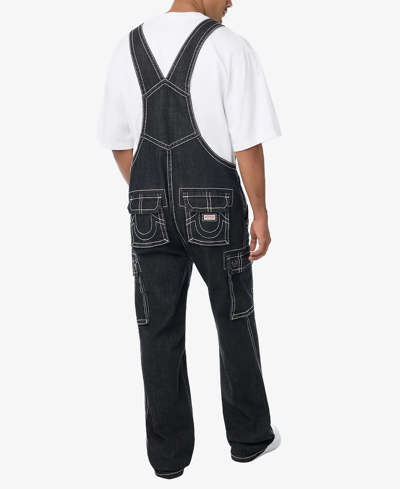 True Religion Men's Big T Denim Overall Jeans