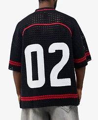 True Religion Men's Crochet Football Jersey