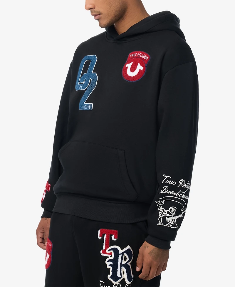 True Religion Men's Logo Patch Hoodie