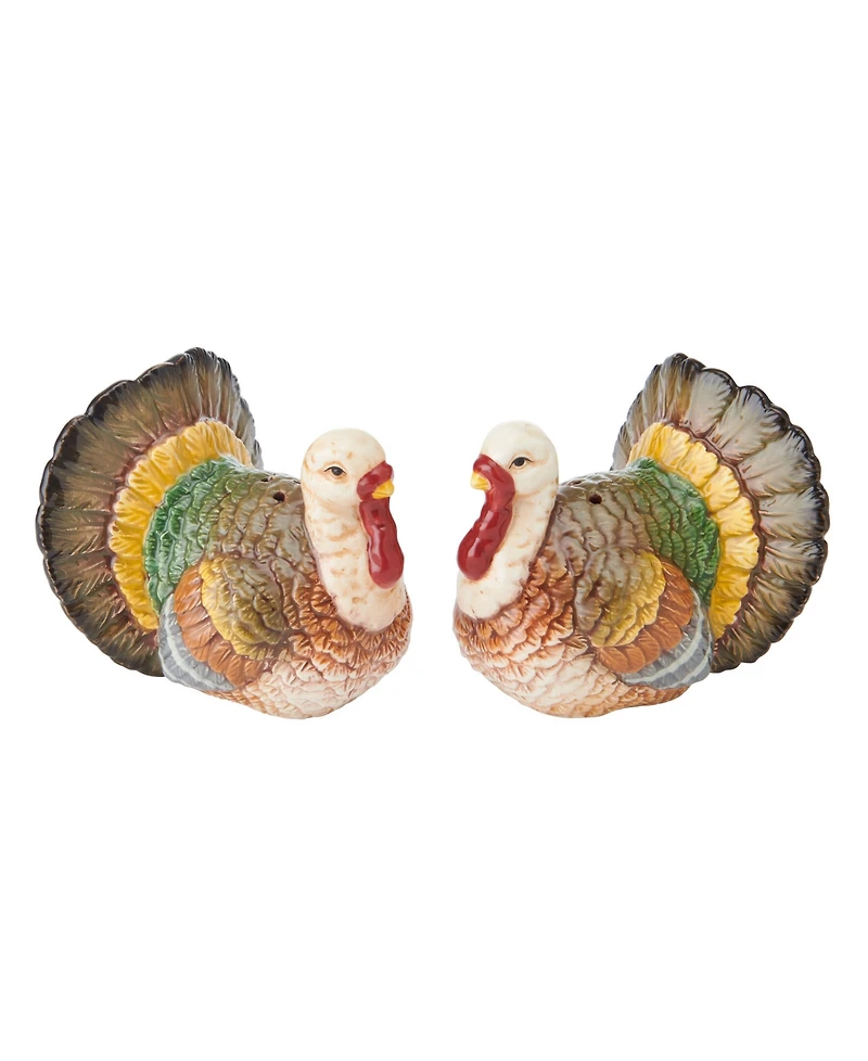Fitz and Floyd Thanksgiving Traditional Salt Pepper Set