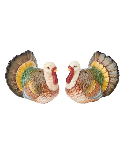 Fitz and Floyd Thanksgiving Traditional Salt Pepper Set