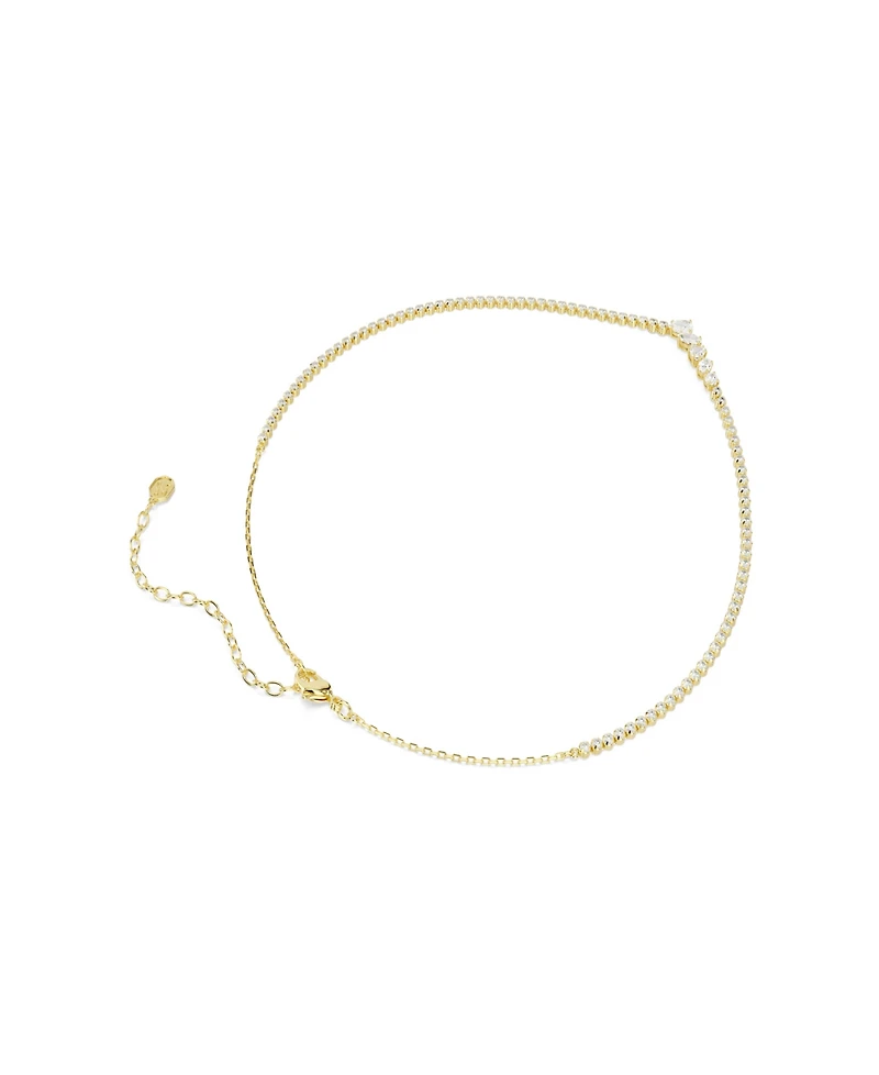 Swarovski Gold-Tone Plated White Crystal Necklace