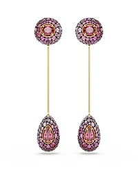 Swarovski Gold-Tone Plated Red Crystal Earrings