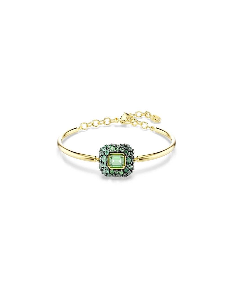 Swarovski Gold-Tone Plated Green Crystal Bracelet