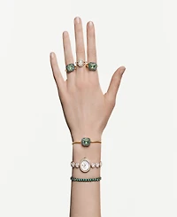 Swarovski Gold-Tone Plated Green Crystal Ring