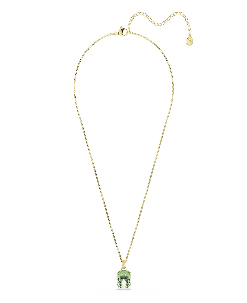 Swarovski Gold-Tone Plated Green Crystal Necklace