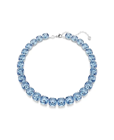 Swarovski Gold-Tone Plated Blue Crystal Necklace