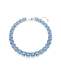Swarovski Gold-Tone Plated Blue Crystal Necklace