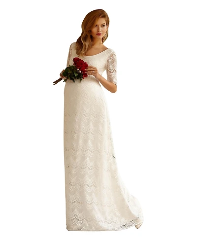 Tiffany Rose Maternity Verona Lace Empire-Waist Gown