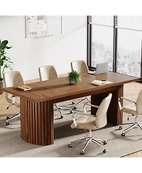 Tribesigns 78.7" Conference Table with Double Pedestal