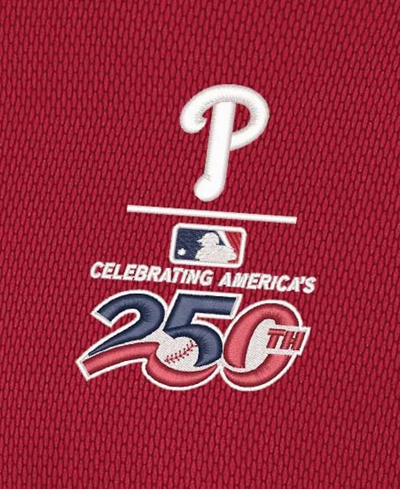 Antigua Men's Red Philadelphia Phillies Celebrating America's 250th Ellipse Polo Shirt