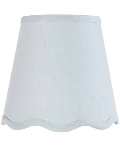 Springcrest Mylie Soft Blue Scallop Empire Lamp Shade 4x6x5.5 (Clip-On)
